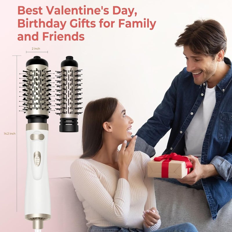 OKWRAP Hair Dryer Brush, 3-in-1 Rotating Round Hot Air Brush - Image 4